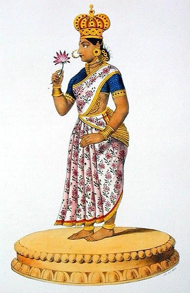 Tchitralekha esposa de Kouvera, gravada por C. de Motte (1785-1836) (cor litho) de French School