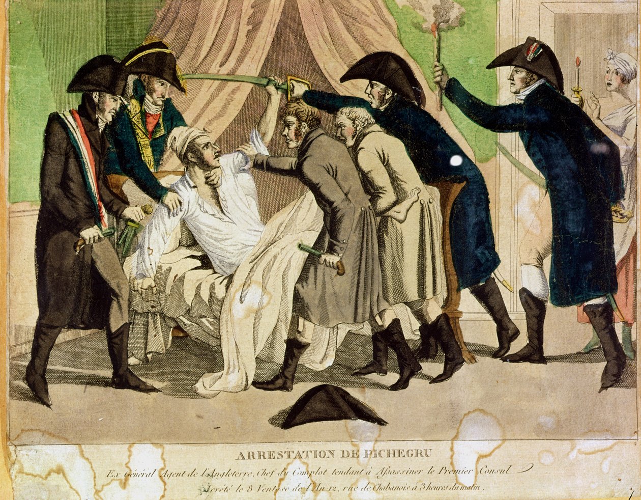 A prisão do general Charles Pichegru (1761-1804) início do século XIX de French School