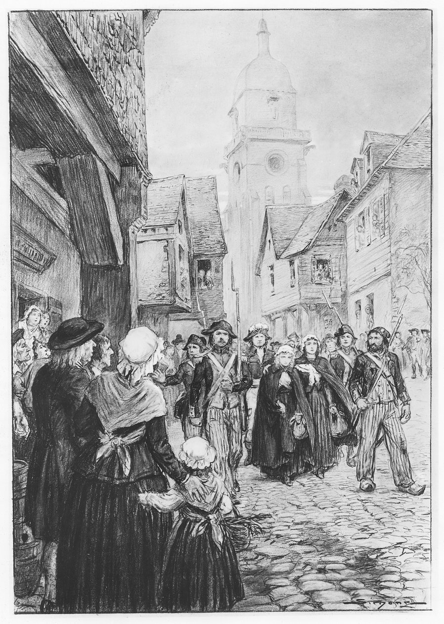 A prisão de Lucile de Chateaubriand (litho) de French School