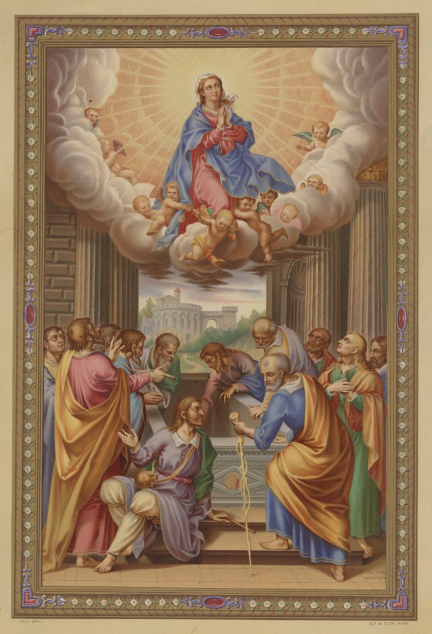 A Assunção de Maria (cromolitografia) de French School