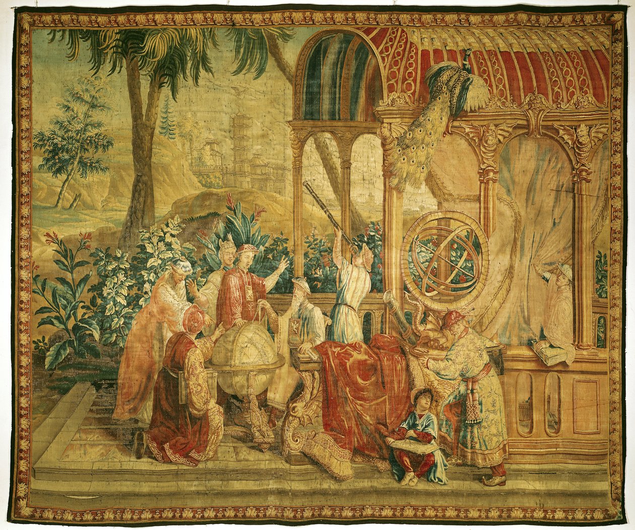 Os astrônomos, tecidos em Beauvais de French School
