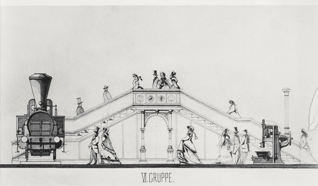 O Pavilhão Austríaco na Exposição Universelle de 1867 (litho) de French School