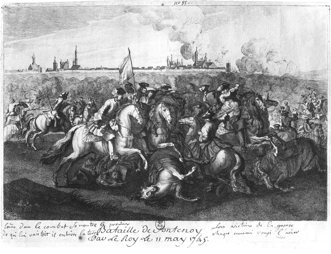 A Batalha de Fontenoy, 11 de maio de 1745 de French School