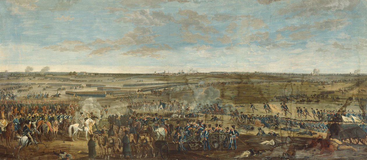 A Batalha de Leipzig, 18 de outubro de 1813 (ver 161783 para detalhes) de French School