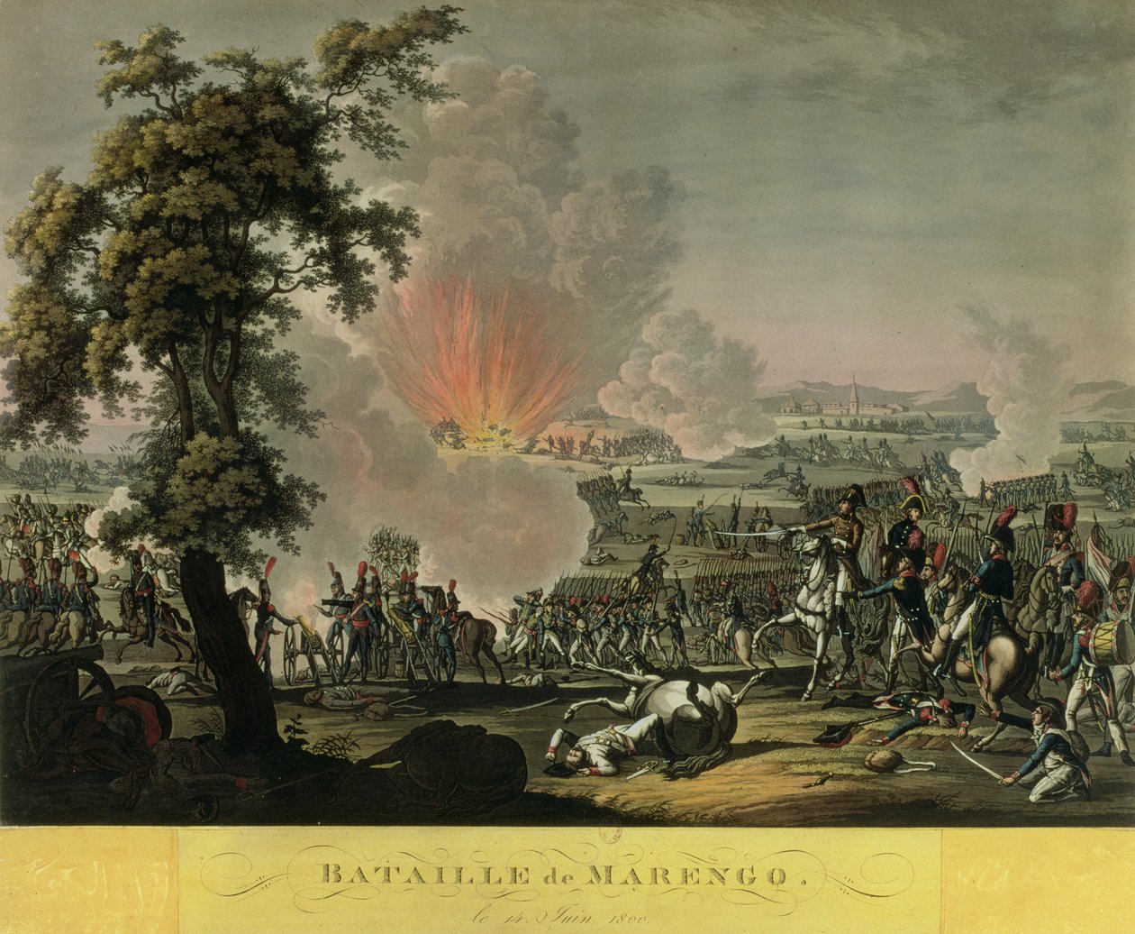 A Batalha de Marengo, 14 de junho de 1800 de French School