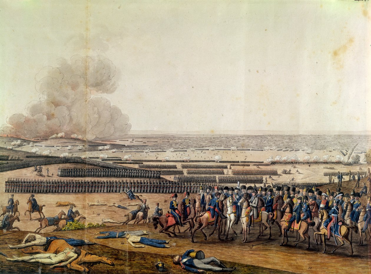 A Batalha de Moscou, 7 de setembro de 1812 (detalhe) de French School