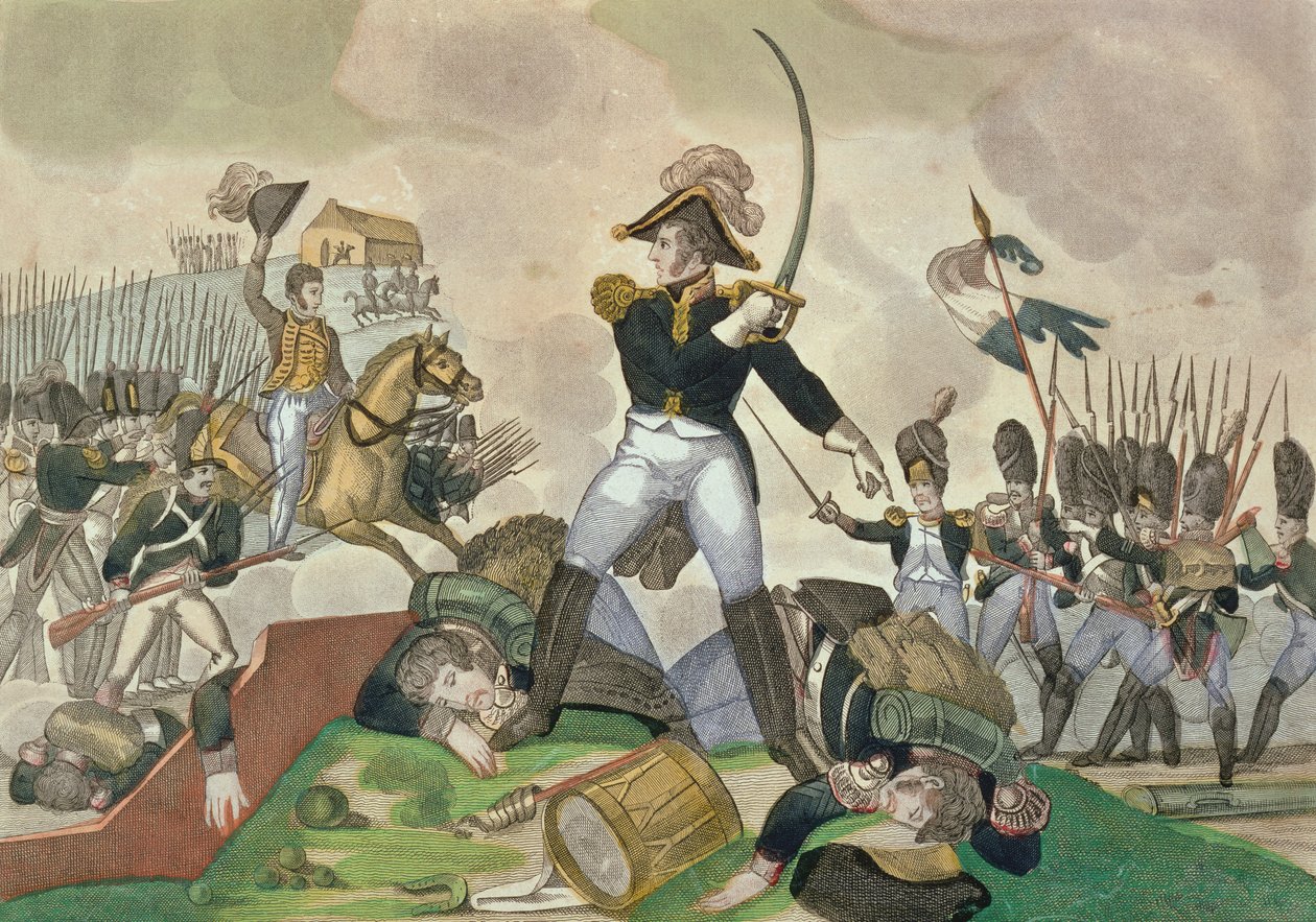 A Batalha de Waterloo, 18 de junho de 1815 de French School