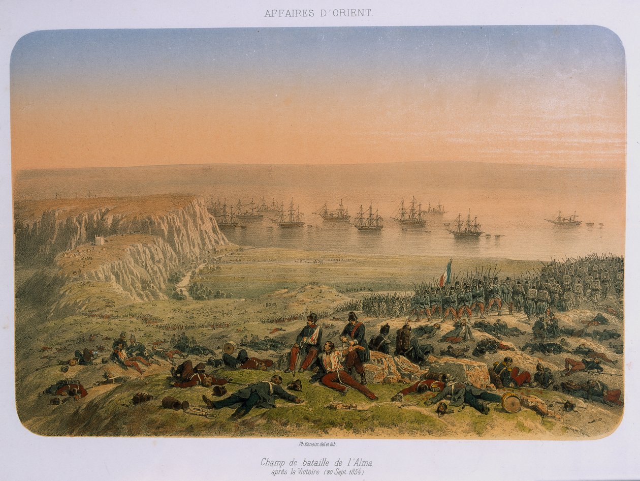 O Campo de Batalha de Alma depois da Vitória, 20 de setembro de 1854 de French School