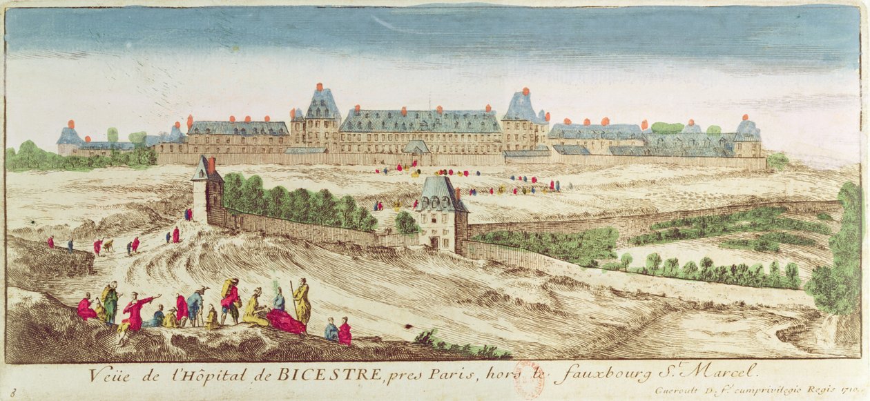 O asilo de Bicetre em Paris, 1710 de French School