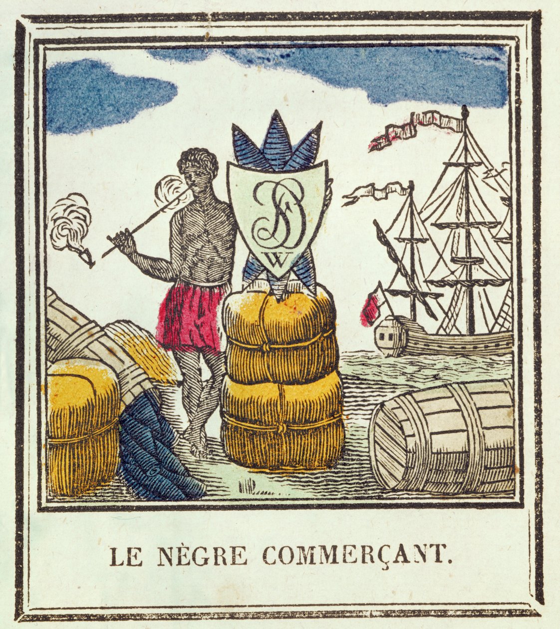 O Negociante Negra, placa 529 de Les Petits Metiers (xylograph) de French School