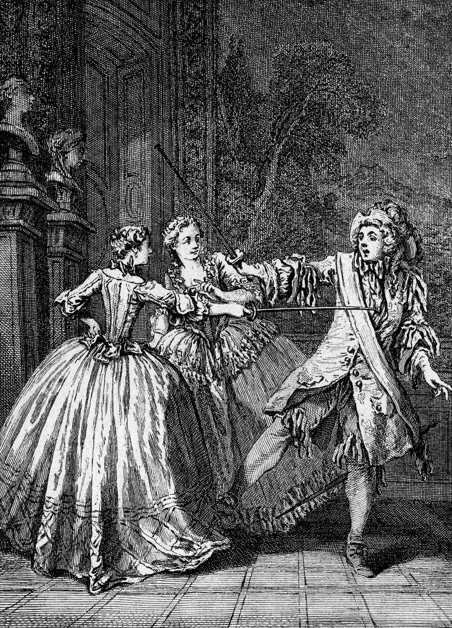 O cavalheiro burguês, ilustração de um livro de obras de Molière, 1896 de French School