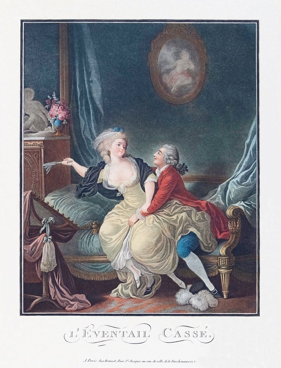 A ventoinha partida. A sedução sexual. Século XVIII. de French School