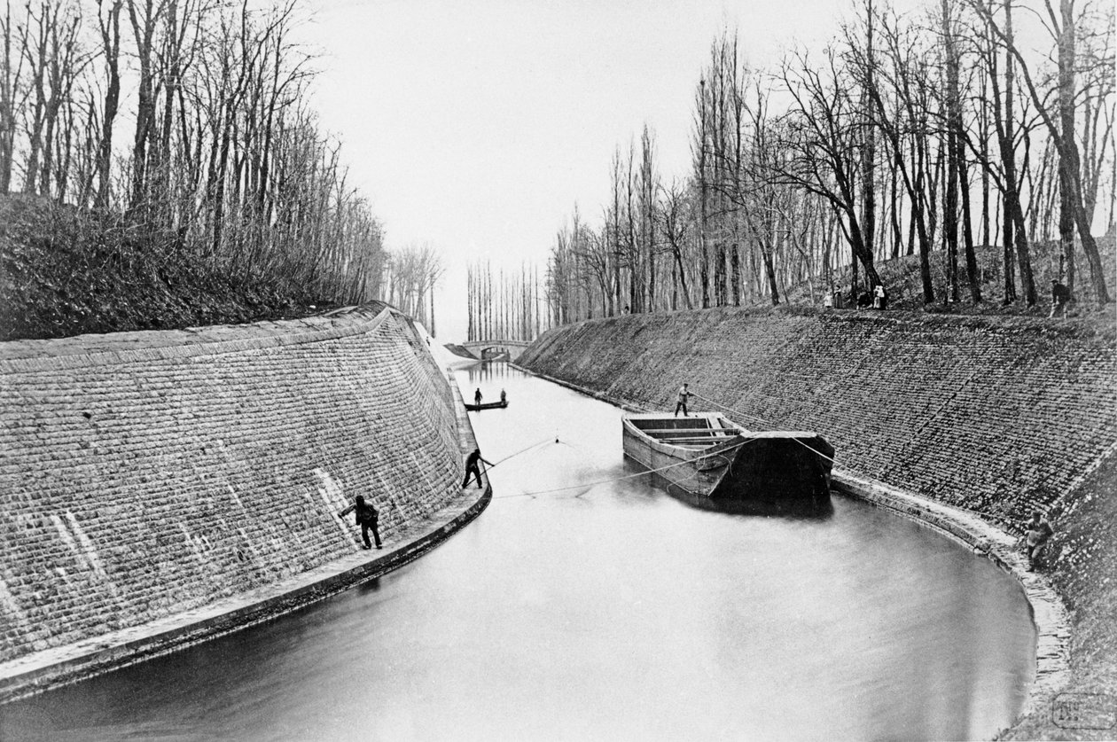 O Canal du Centre em Genelard de French School