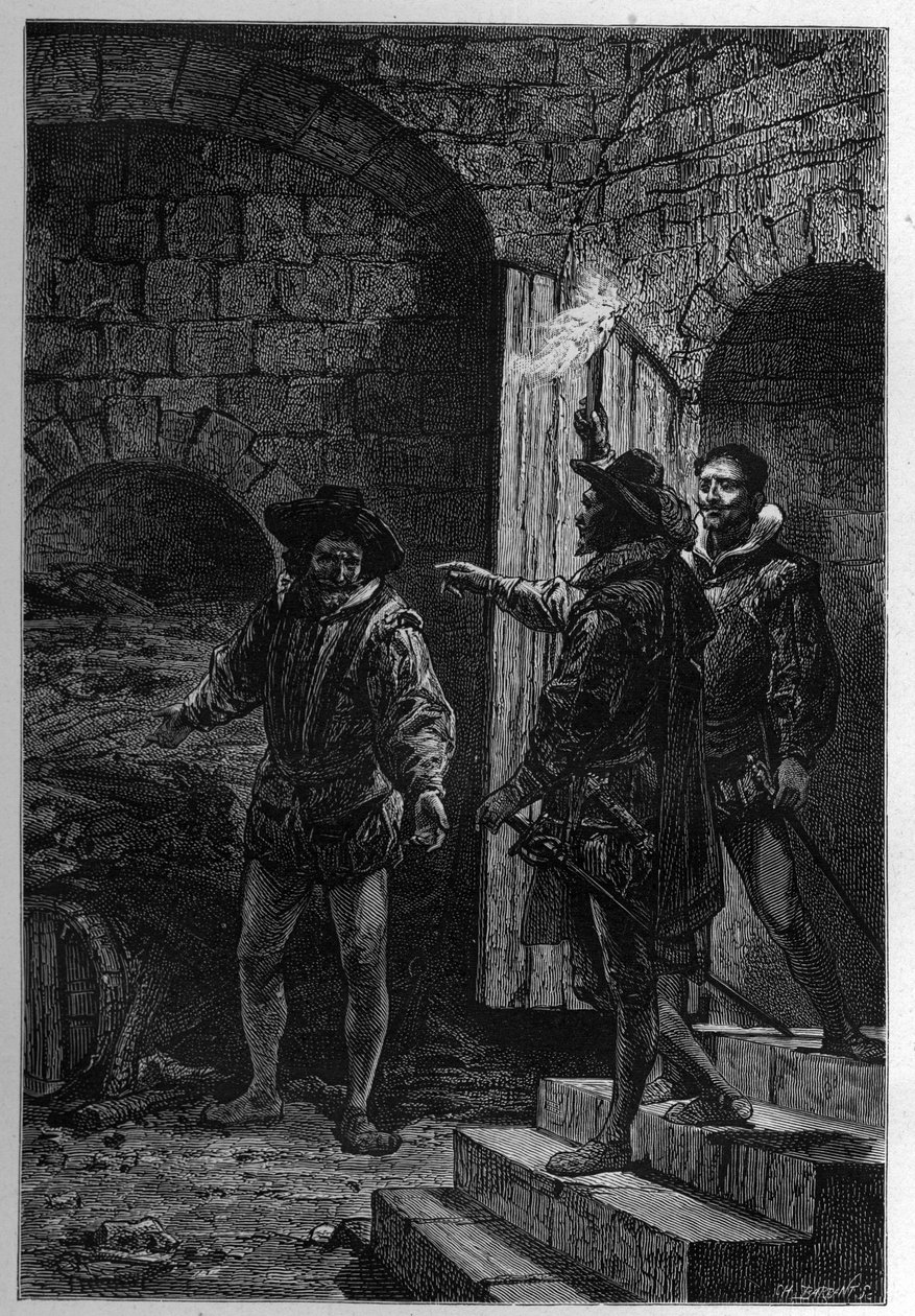 A Captura de Guy Fawkes - Prisão de Guy Fawkes (Guido Falxius, conhecido como John Johnson, católico inglês de French School