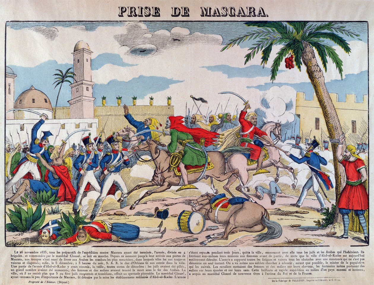 A captura de rímel pelos franceses comandada por Bertrand Clauzel em 1835 de French School