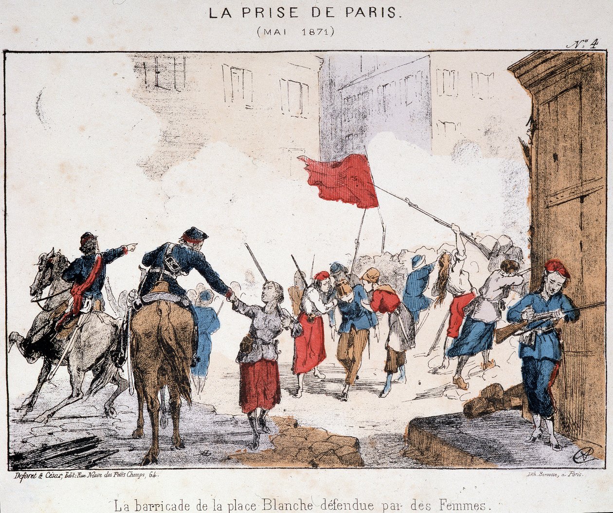 A Captura de Paris em Maio de 1871: a Barricada da Praça Blanche defendida pelas Mulheres de French School