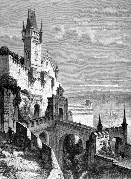 O Castelo de Coburg, Baviera de French School