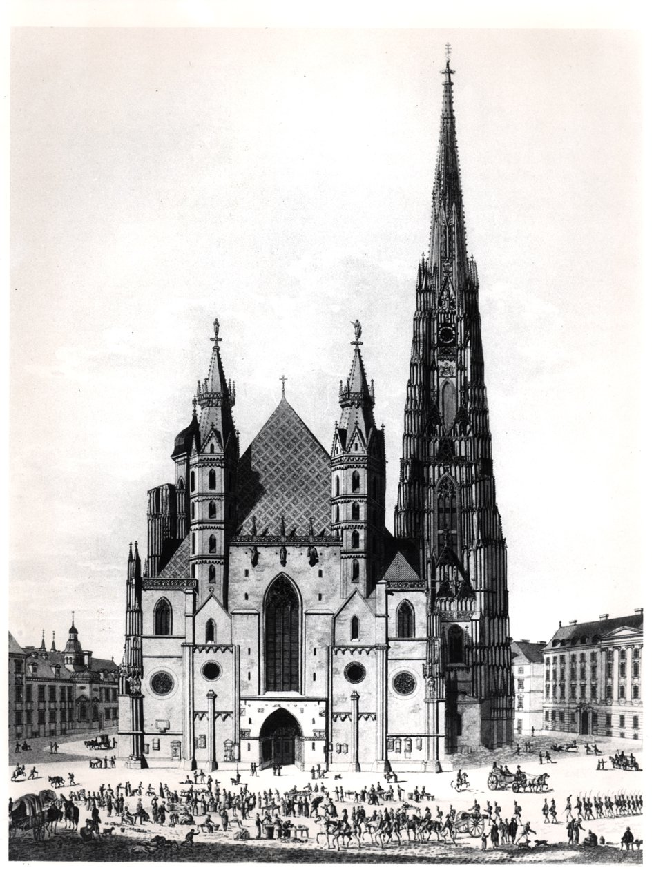 A Catedral de Santo Estevão em Viena, 1821 de French School