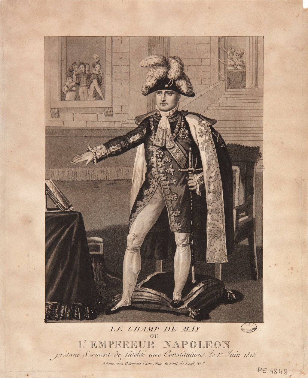 O Champ de Mai, ou O Imperador Napoléon prestando o juramento de fidelidade à constituição de French School