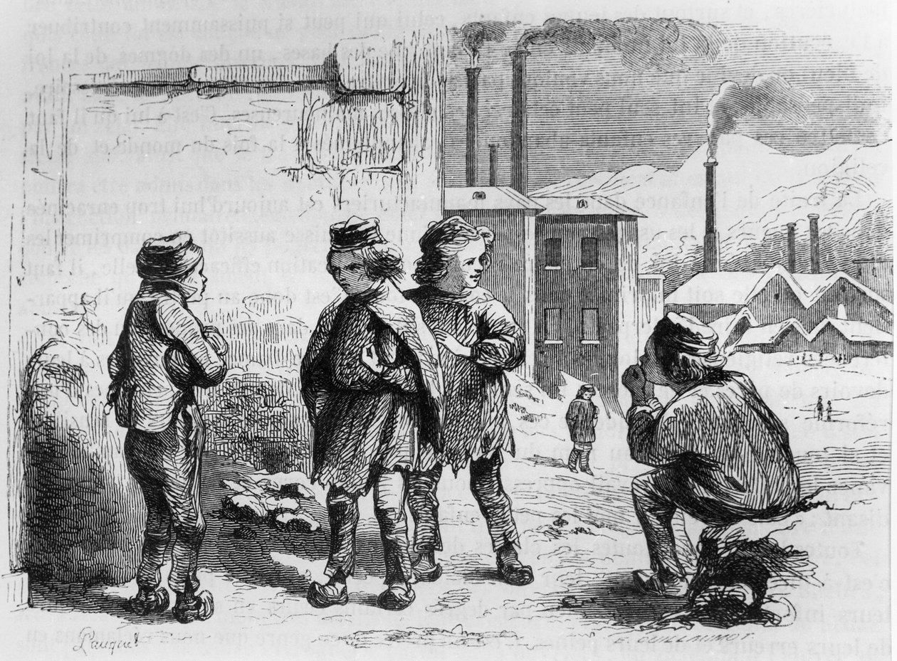 As crianças da fábrica, 1842 de French School