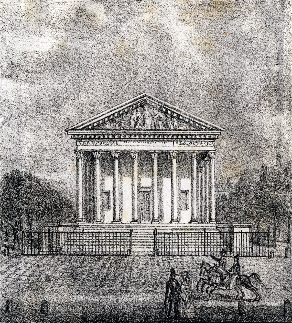 A Igreja da Madalena - "Alphabet Picturesque des Monumens de Paris" c.1840 (gravura) de French School