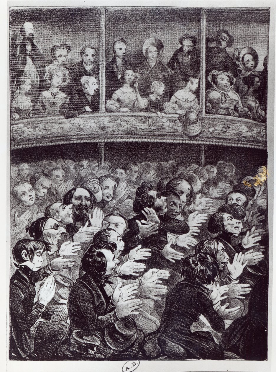 O Claque em ação, c.1830-40 de French School