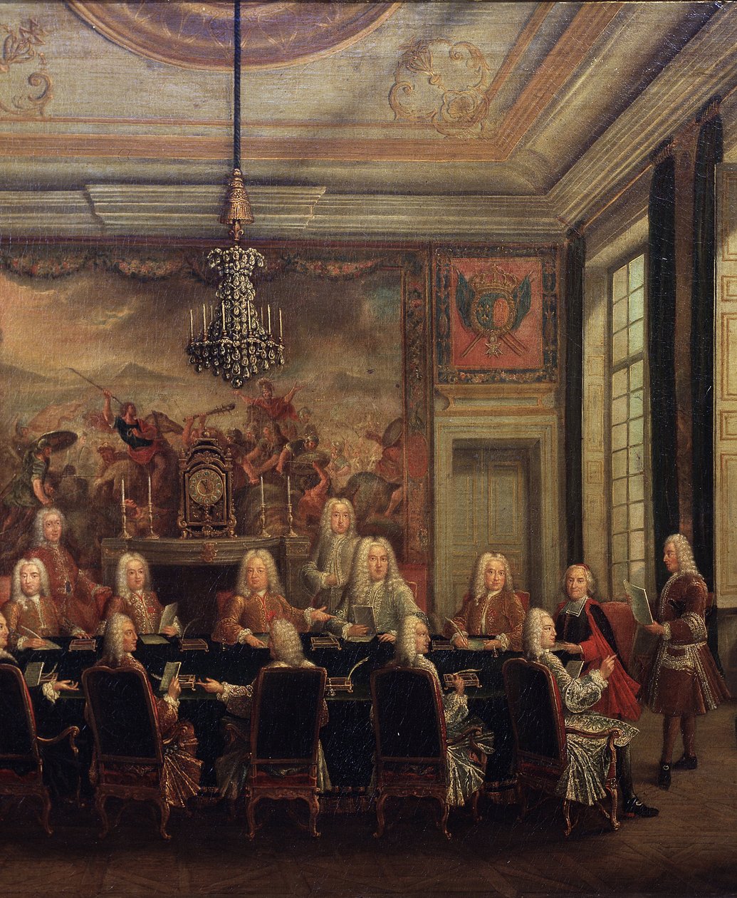 O Conselho de Regência para a Minoria de Luís XV de French School
