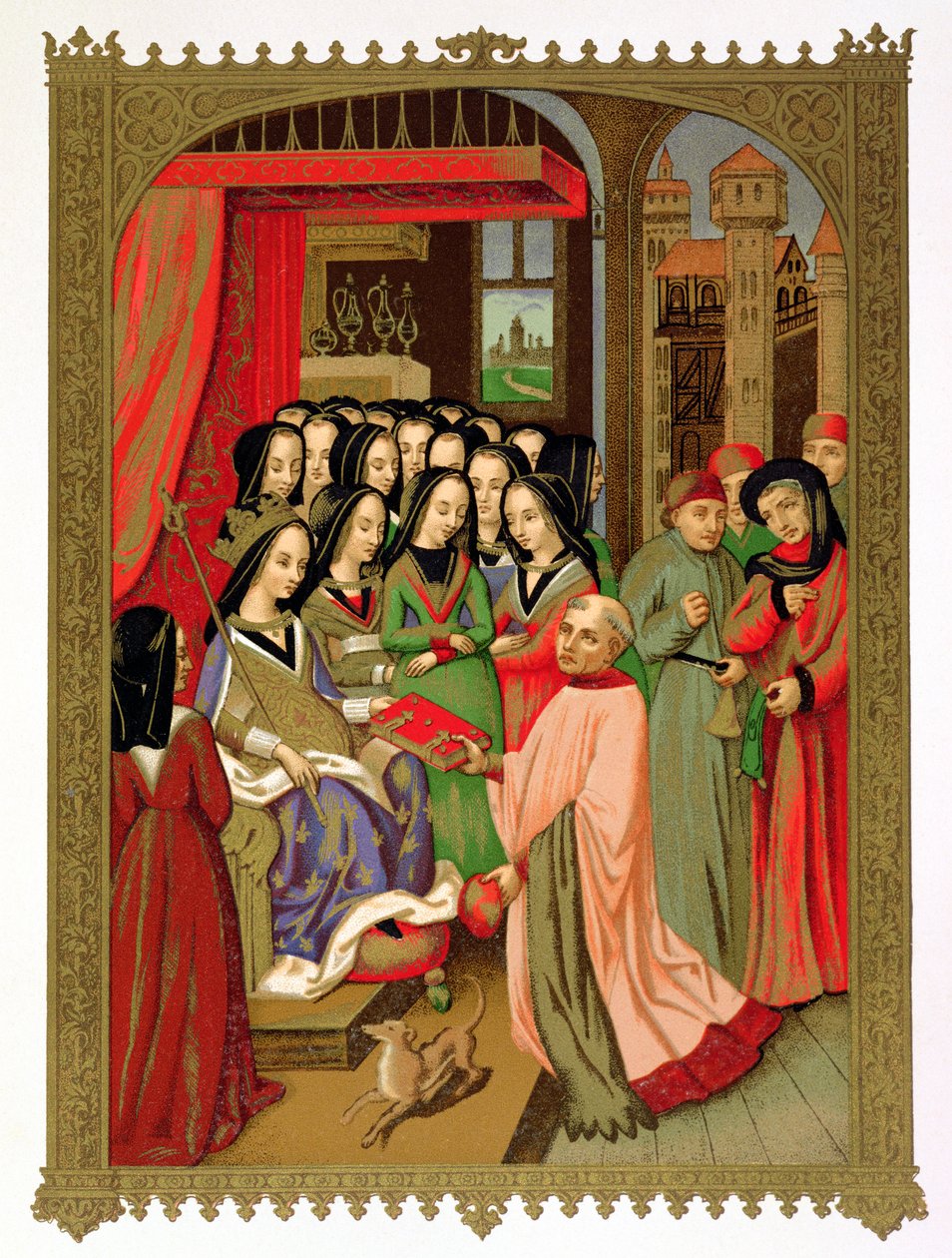 Tribunal de Maria de Anjou (1404-63) Esposa de Carlos VII (1403-61) de French School