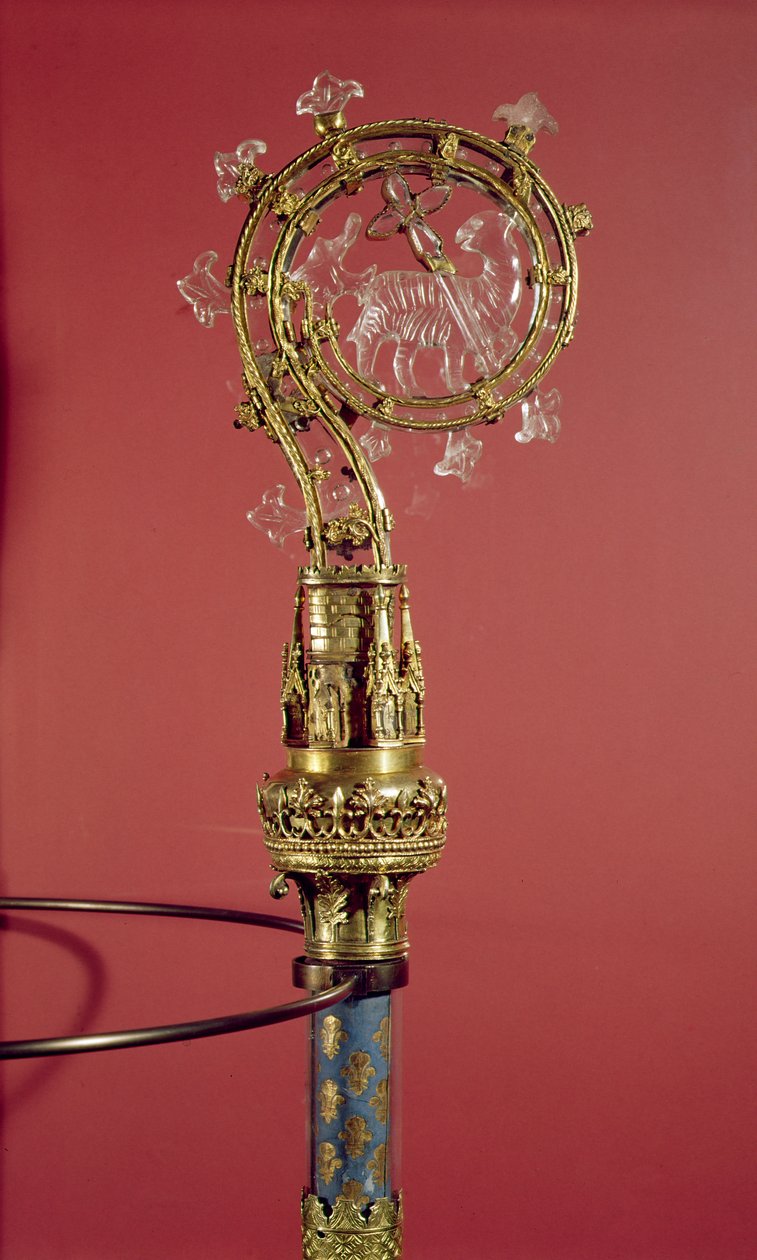 O Crozier das Abadessas do Convento Cisterciense Abbaye du Lys (prata dourada e cristal de rocha) de French School