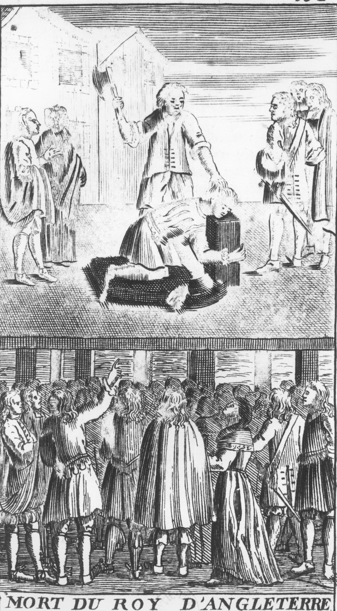 A Morte do Rei da Inglaterra, de The Vrayes Centuries e Profecias do Maistre Michel Nostradamus, com a vida do autor, publicado por Antoine Besson em Lyon de French School