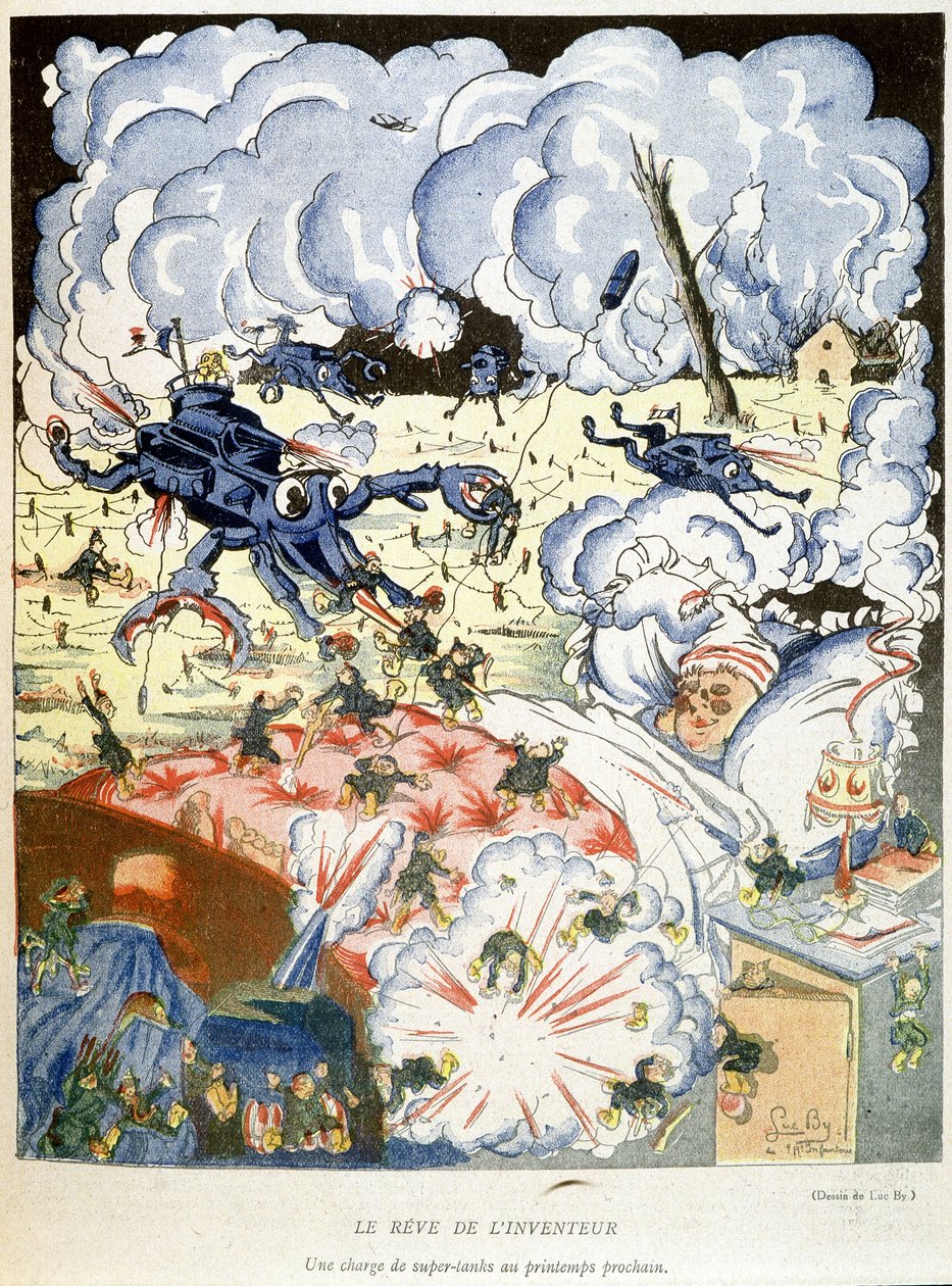 O Sonho do Inventor - em "A Baioneta" de 25/10/1917. de French School