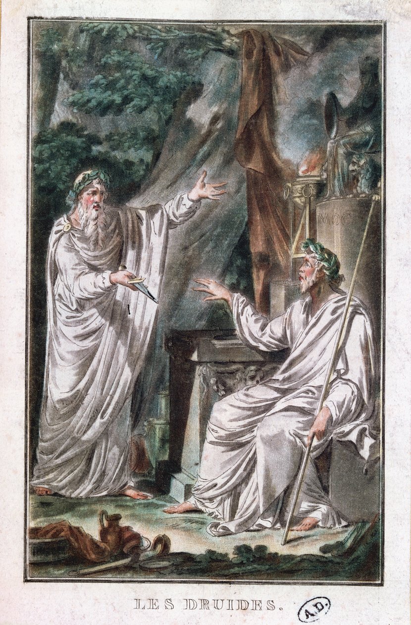 Os druidas, ilustração para uma peça, c.1800 de French School