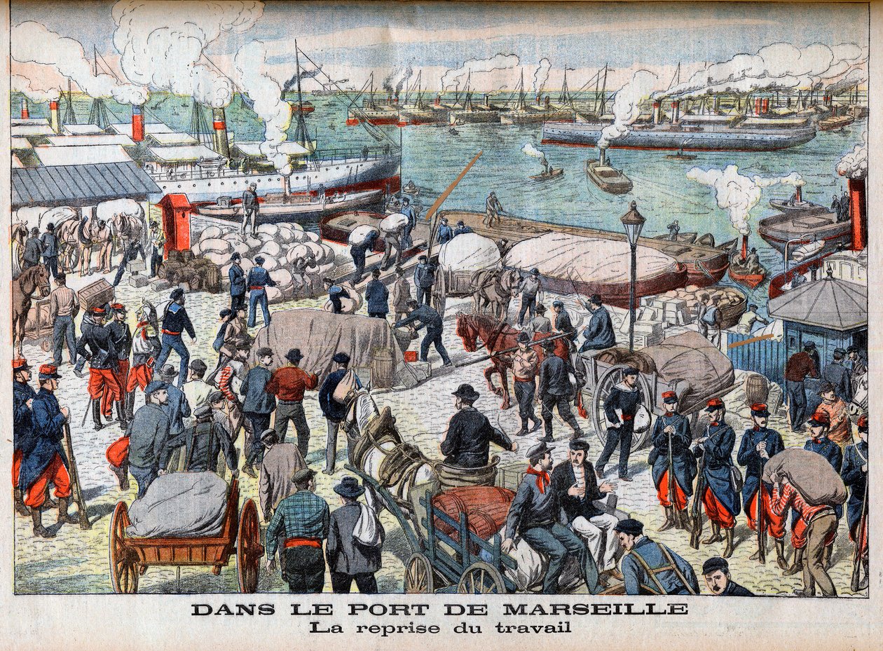 O Fim da Greve em Marselha, ilustração do 