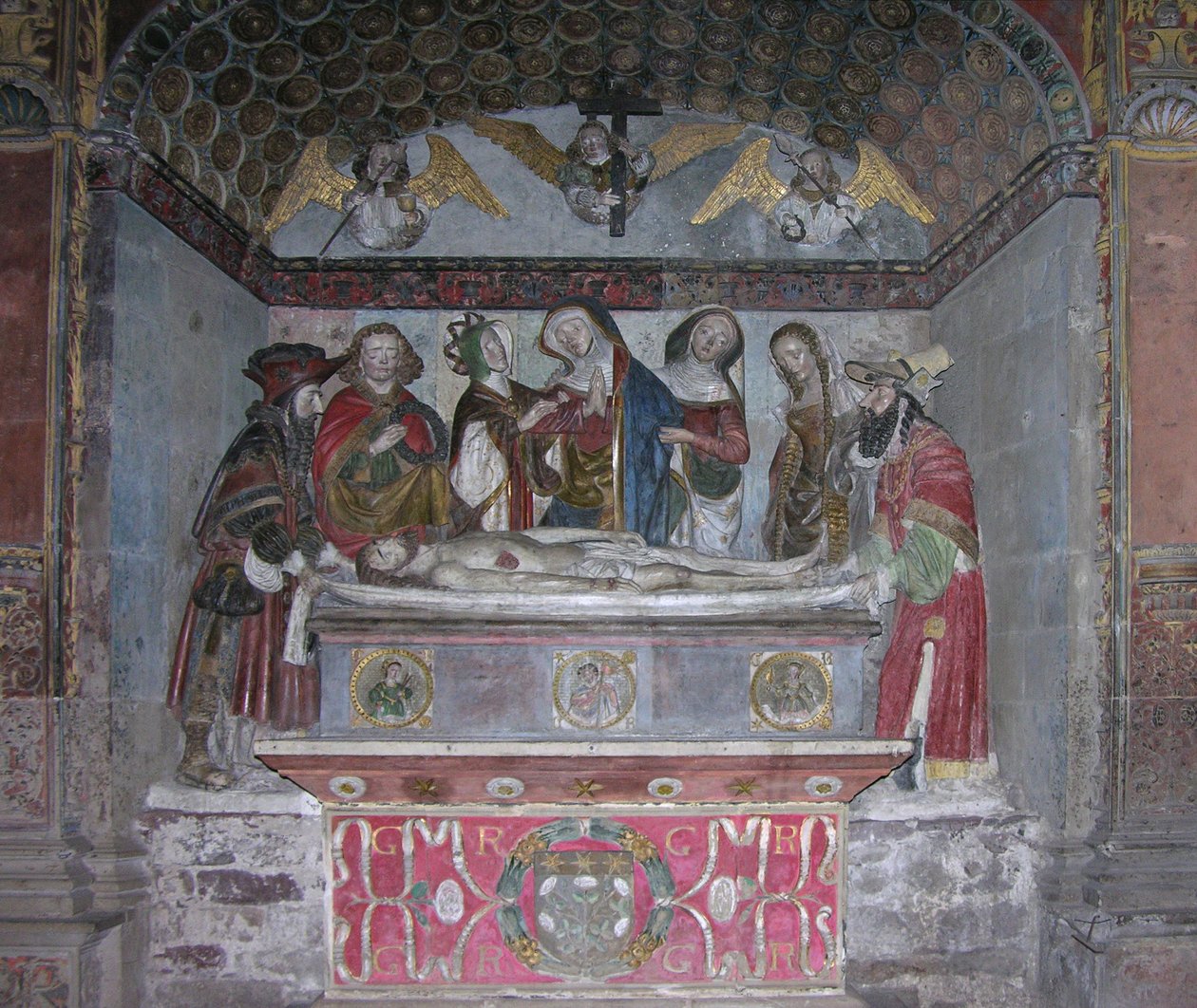 O Entombment, c.1523 (pedra pintada) de French School