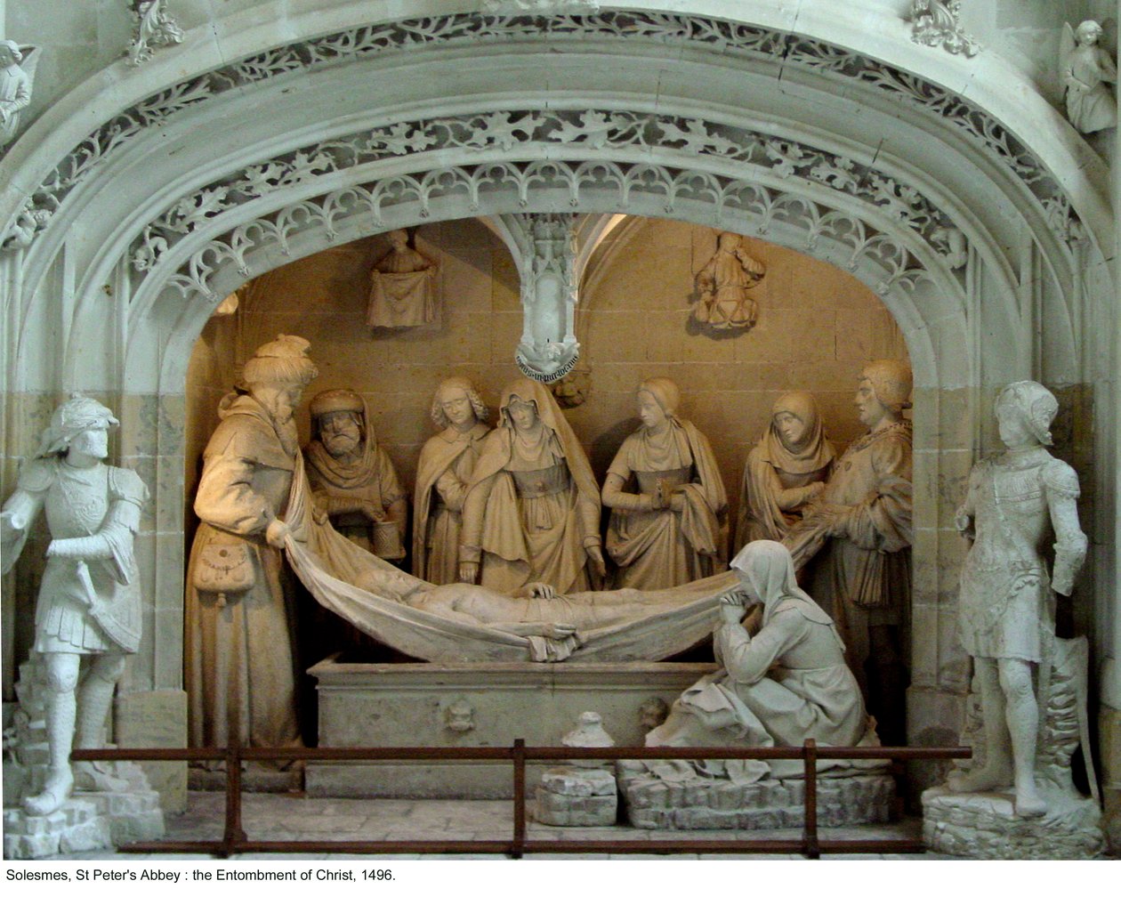 O Entombment de Cristo no transepto do sul, 1496 de French School
