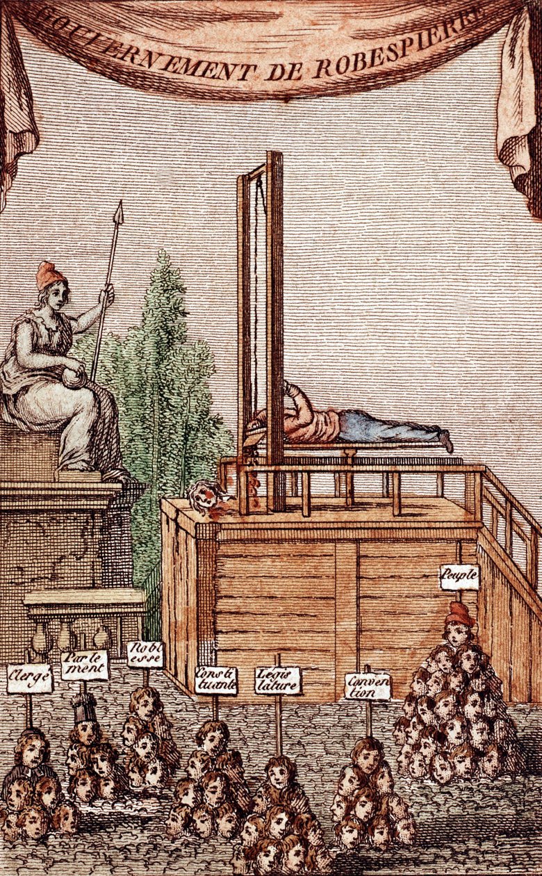 A execução de Robespierre, em 28 de julho de 1794 de French School