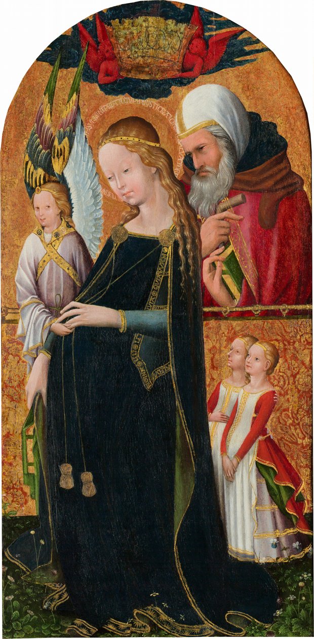 A Madona expectante com São José, c. 1425/1450 ( tempera sobre noz europeia) de French School