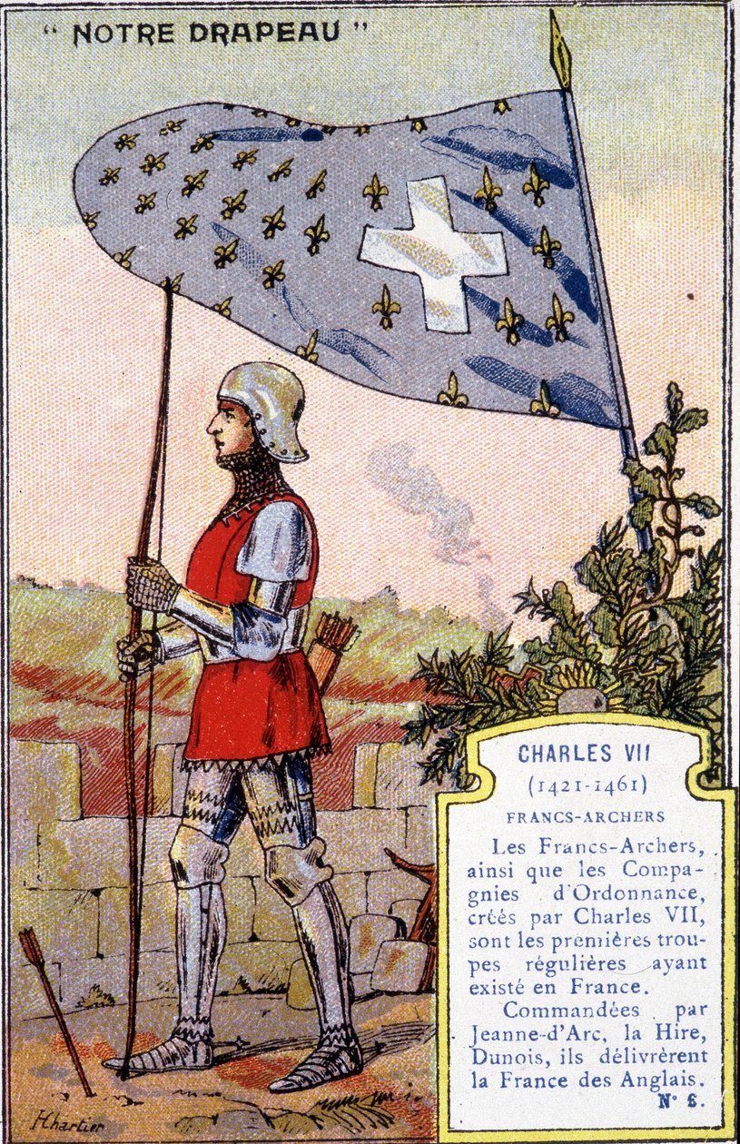 A Bandeira dos Arqueiros de Francos de Carlos VII de French School