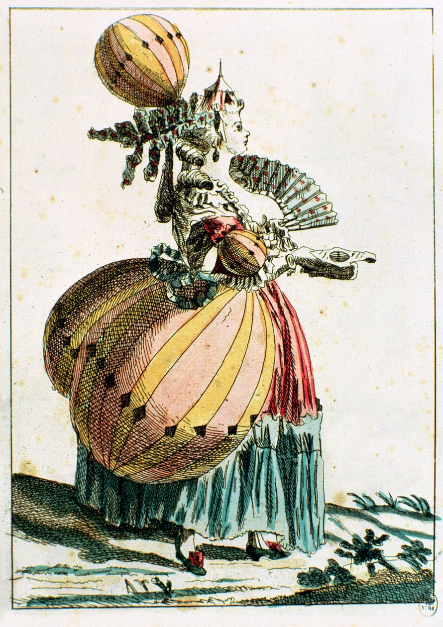 The Flying Coquette, c.1784 (gravura a cores) de French School