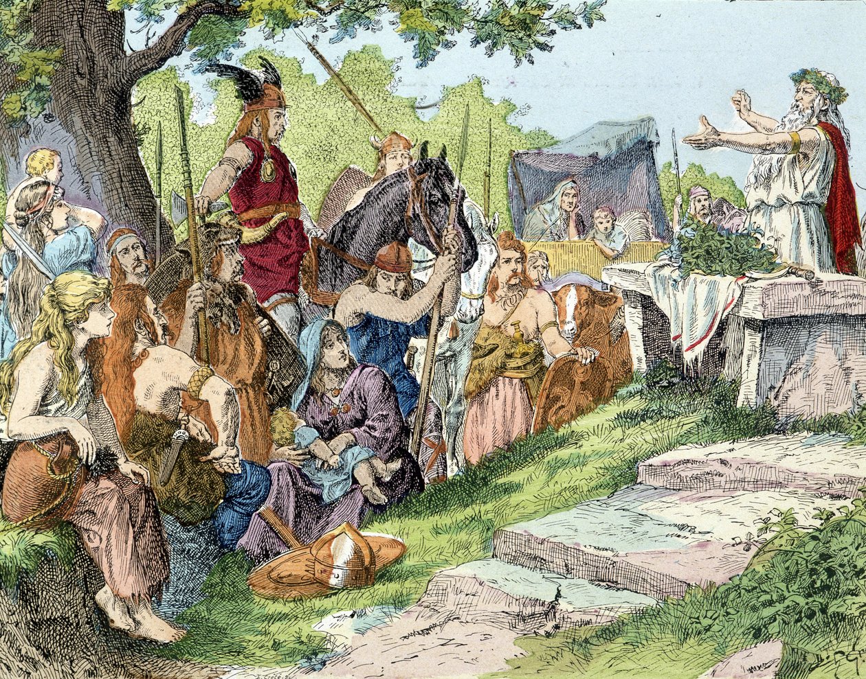 Os gauleses antes da conquista romana. Anônimo de French School