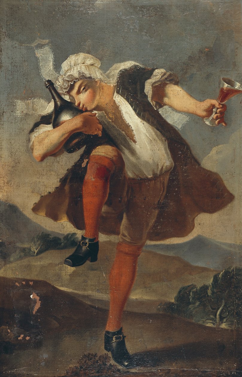 A boa garrafa, sinal do comerciante de vinhos de French School