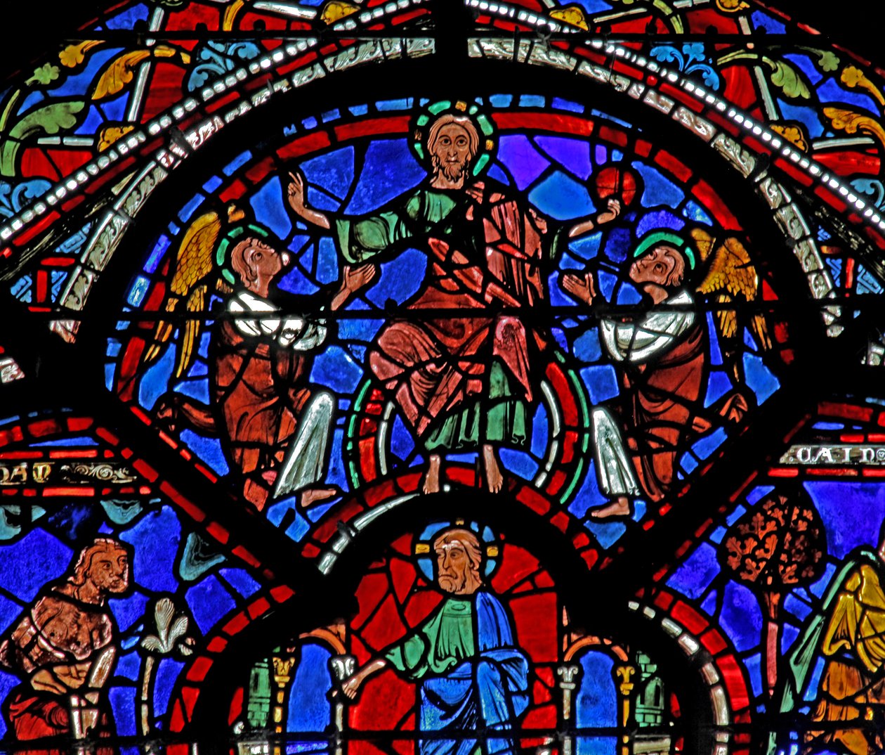 A janela do bom samaritano: Cristo como a redenção (w44) de French School