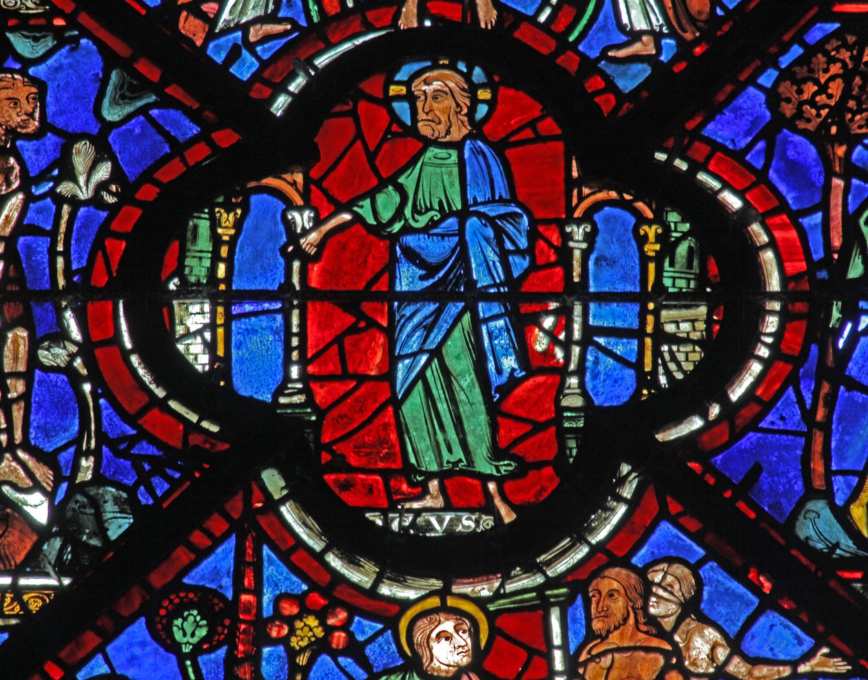 A janela do Bom Samaritano: Deus pronuncia a sentença para a humanidade - e a Redenção (w44) de French School