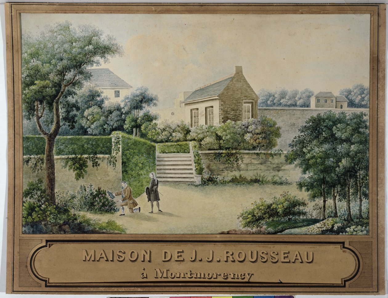 O Hermitage em Montmorency (wc no papel) de French School