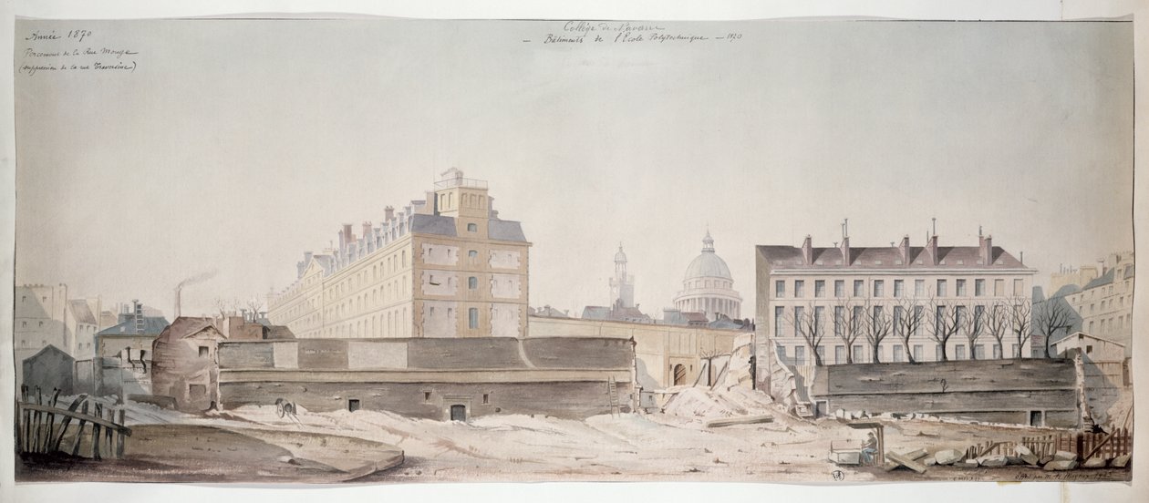O Buraco na Rue Monge, o Colégio de Navarra e a Escola Politécnica de Paris, 1870 de French School