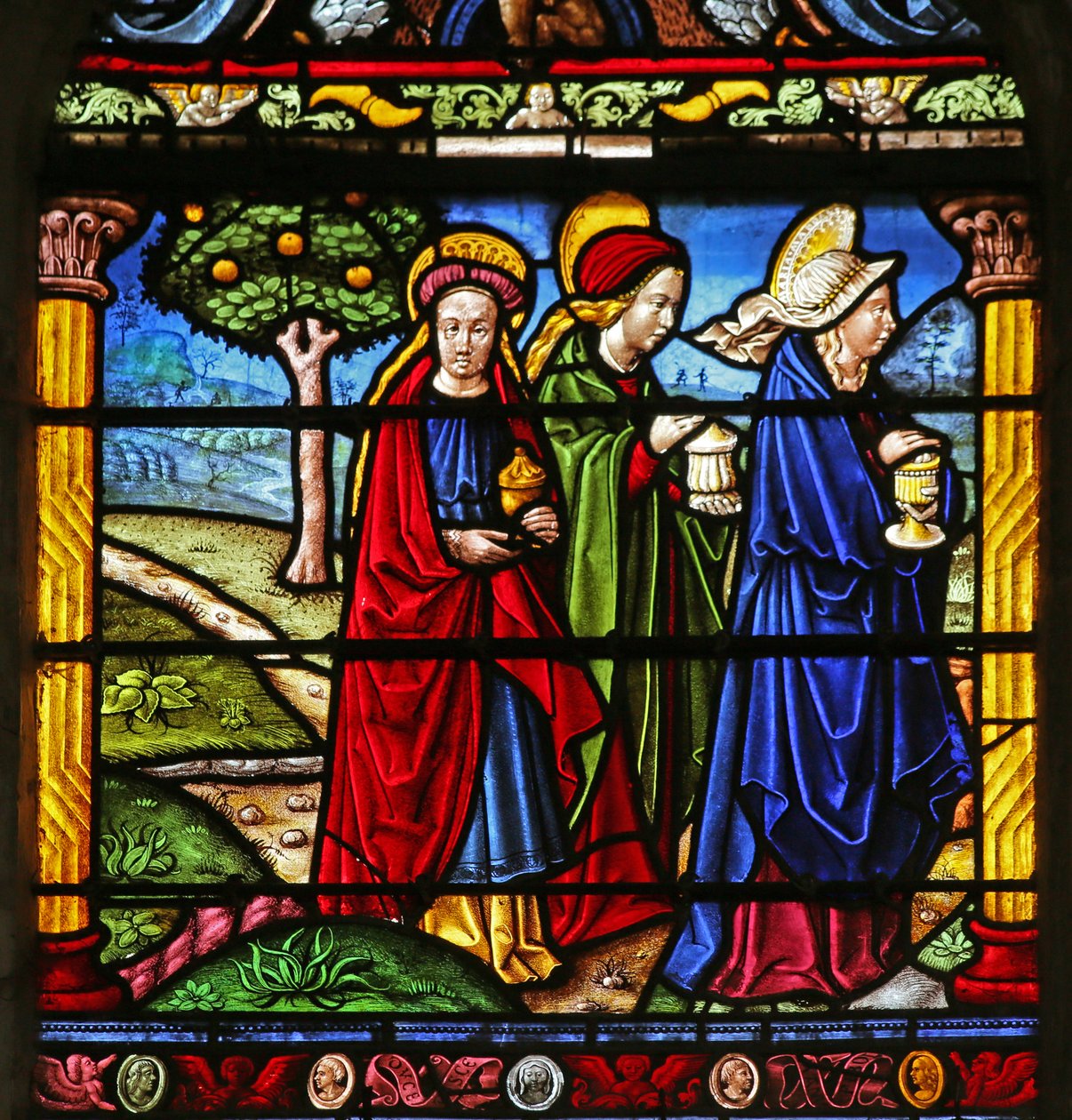As mulheres sagradas no túmulo de Cristo de French School