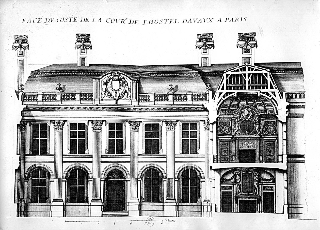 O Hotel d&39;Avaux, rue du Temple, Paris de French School