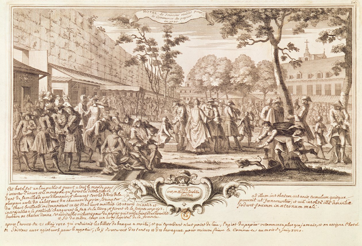 O Hotel de Soissons em 1720 de French School