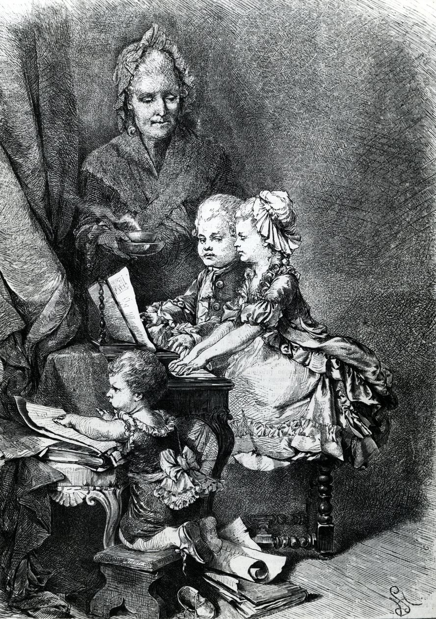 O Mozart Infantil Tocando Piano de French School