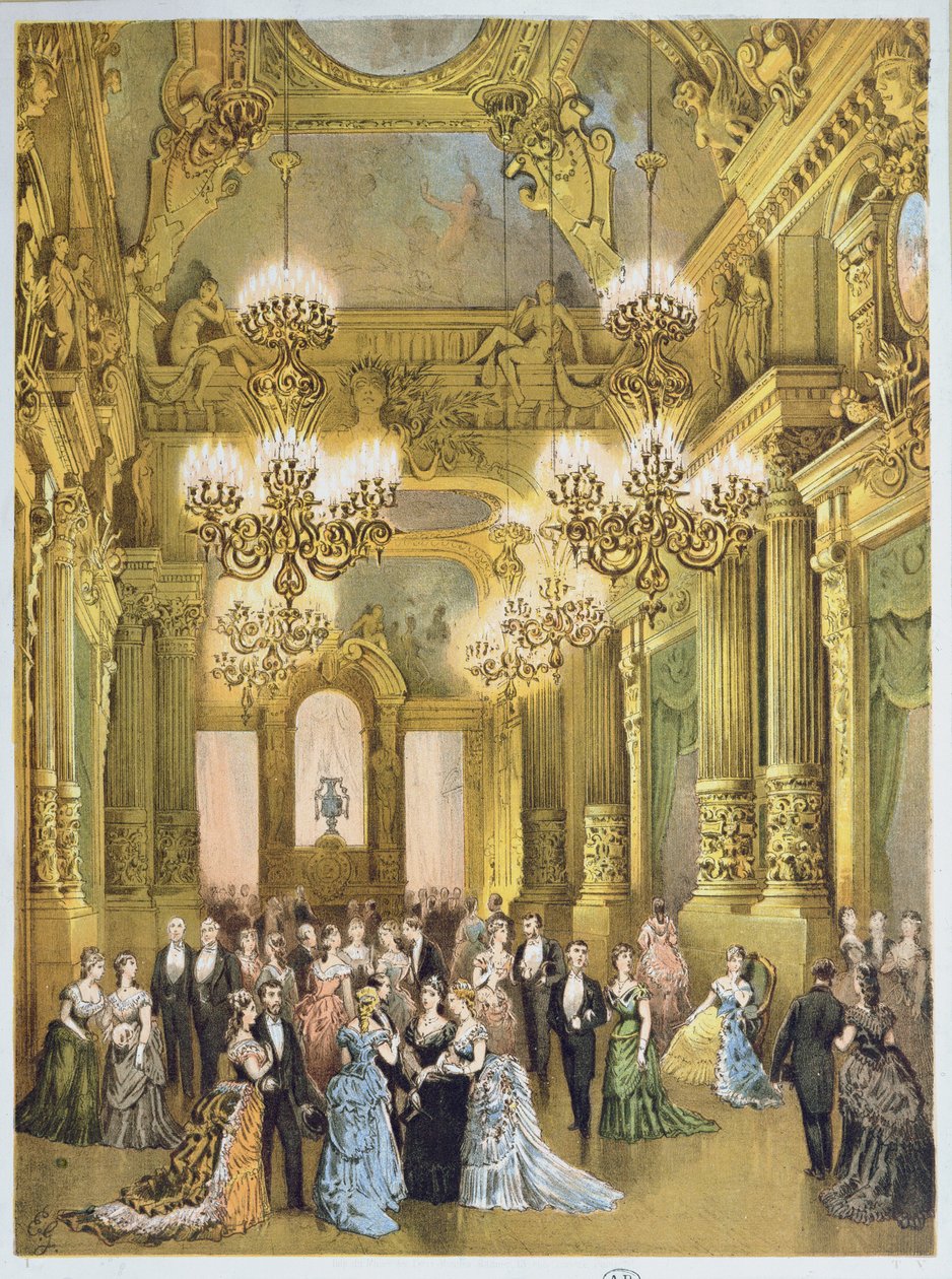 O intervalo na Ópera Garnier. c.1875 de French School